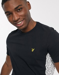 Футболка со вставкой и принтом Lyle & Scott-Черный