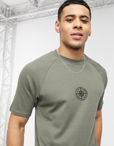 Футболка цвета хаки River Island-Зеленый