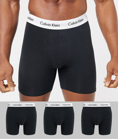 Набор из 3 хлопковых боксеров-брифов Calvin Klein-Черный