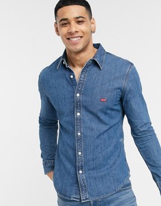 Приталенная джинсовая рубашка с логотипом в форме летучей мыши Levis-Синий Levis®