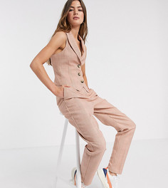 Красный жилет в клетку ASOS DESIGN Tall-Мульти
