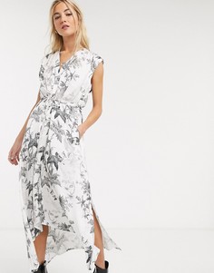 Белое платье макси с цветочным принтом AllSaints-Белый