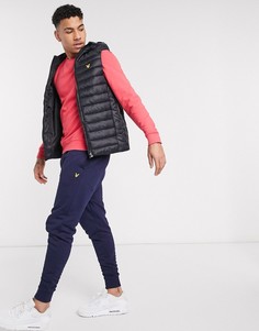 Легкий черный стеганый жилет Lyle & Scott