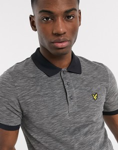 Поло меланжевого цвета Lyle & Scott-Серый