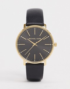 Черные часы с кожаным ремешком Michael Kors Pyper MK2747-Черный