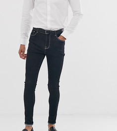 Черные строгие эластичные джинсы с напылением ASOS DESIGN Tall-Черный