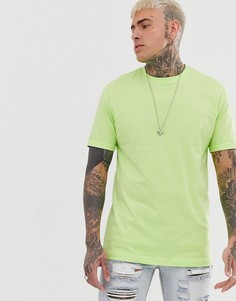 Неоново-зеленая свободная футболка Bershka Join Life-Зеленый