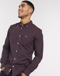 Рубашка узкого кроя в клетку с длинными рукавами Lyle & Scott-Красный