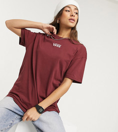 Бордовая oversized-футболка с логотипом на груди Vans эксклюзивно для ASOS-Красный