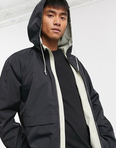 Черная куртка со светло-бежевой подкладкой ASOS DESIGN-Черный