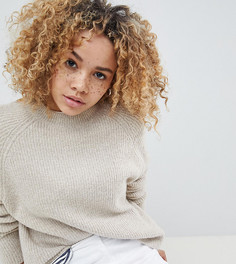 Джемпер в рубчик ASOS DESIGN Petite-Бежевый