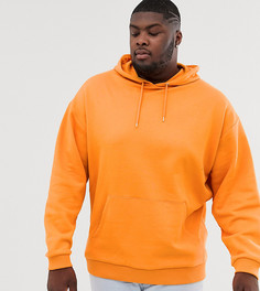 Свободный худи оранжевого цвета ASOS DESIGN Plus-Оранжевый