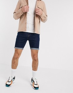Синие джинсовые шорты скинни ASOS DESIGN-Синий