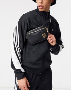 Сумка-кошелек на пояс с золотистым логотипом adidas Originals superstar-Черный