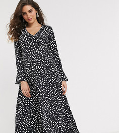 Монохромное платье макси с запахом ASOS DESIGN Maternity-Мульти