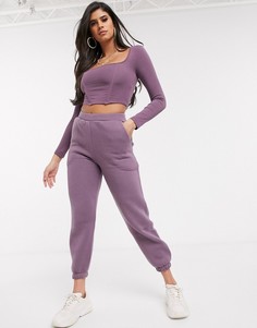 Комбинируемые oversize-джоггеры ASOS DESIGN-Фиолетовый