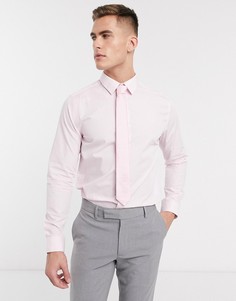 Светло-розовая поплиновая рубашка с длинными рукавами New Look-Розовый