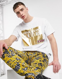 Белая футболка с логотипом Versace Jeans Couture-Белый