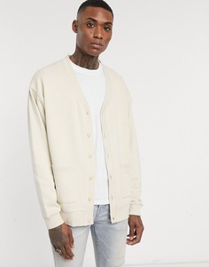 Бежевый oversized-кардиган ASOS DESIGN