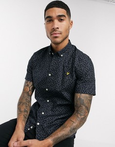 Рубашка с короткими рукавами и принтом Lyle & Scott-Темно-синий