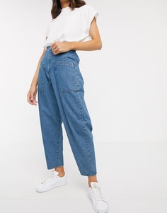 Синие джинсы бойфренда ASOS DESIGN-Синий