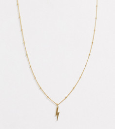 Позолоченное ожерелье в подарочной упаковке с подвеской-молнией Orelia-Золотой