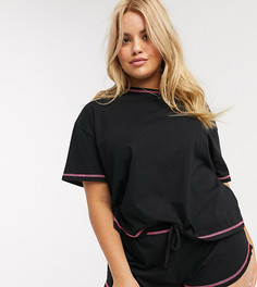 Трикотажная футболка от комплекта ASOS DESIGN Curve-Черный
