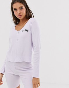 Комбинируемый лонгслив ASOS DESIGN ohh baby-Фиолетовый