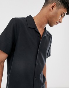 Черная рубашка Weekday-Черный