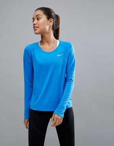 Синий лонгслив Nike Running Miler