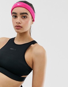 Розовая повязка на голову с логотипом Nike Training-Розовый