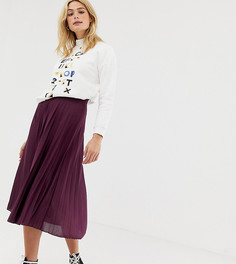 Плиссированная трикотажная юбка миди из крепа ASOS DESIGN Tall-Мульти