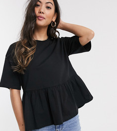 Свободный топ ASOS DESIGN Petite-Черный