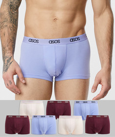 Набор из 7 боксеров-брифов (бордовые/ розовые/ синие) ASOS DESIGN - Скидка-Мульти