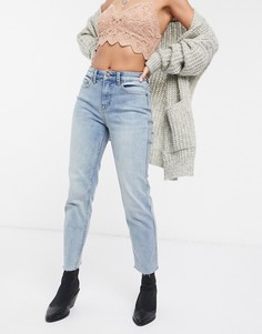 Прямые джинсы с завышенной талией Free People Curvy-Синий