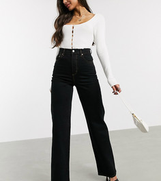 Черные широкие джинсы с завышенной талией ASOS DESIGN Tall-Черный
