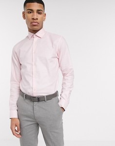 Розовая узкая строгая рубашка Selected Homme-Розовый