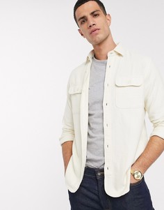 Белая саржевая рубашка в стиле вестерн Selected Homme-Белый