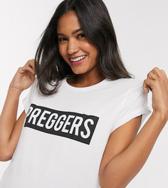 Футболка с надписью "Preggers" ASOS Maternity-Белый