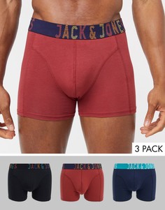 Набор из 3 черных боксеров-брифов Jack & Jones-Черный