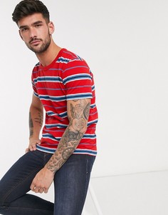 Красная футболка в полоску Selected Homme-Красный