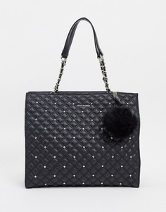 Стеганая сумка-тоут Steve Madden-Черный