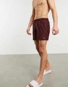 Бордовые шорты длиной 5 дюймов Nike Swimming Volley-Красный