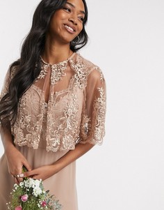 Кейп с кружевной вставкой TFNC-Розовый