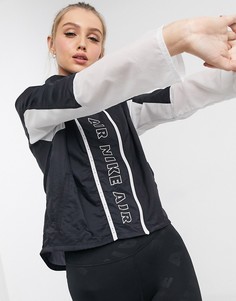 Черная куртка на молнии Nike Running Air-Черный