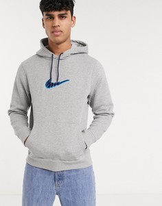 Худи серого цвета с вышитым логотипом Nike SB-Серый
