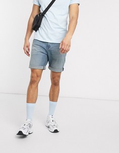 Синие узкие джинсовые шорты ASOS DESIGN-Синий