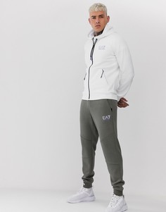 Серый/белый спортивный костюм с логотипом Armani EA7
