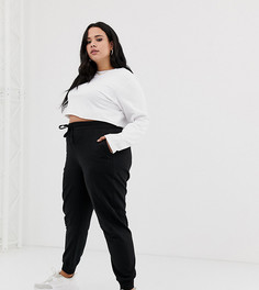 Базовые джоггеры со шнурком ASOS DESIGN Curve-Черный