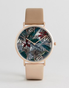 Часы с коричневым кожаным ремешком Reclaimed Vintage Inspired Hawaiian эксклюзивно для ASOS-Коричневый